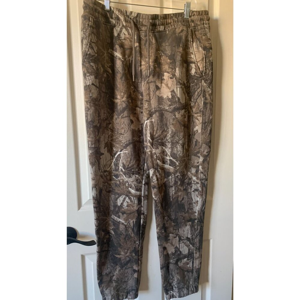 Realtree Mens Camo Jogger Pants With Elastic Waist & Drawstring - Hunting/Outdoo